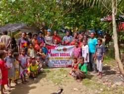 Siswa SIP 54 Gel II asal Polres Merauke Polda Papua Melaksanakam Bhakti Sosial Di Panti Asuhan Dan Daerah Pesisir Pantai