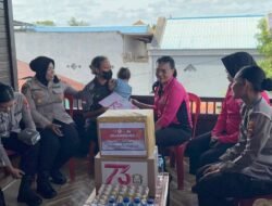 Polwan Polres Merauke dan Bhayangkari Gelar Anjangsana, Wujud Kepedulian di Momen HUT Polwan ke-77 dan HKGB ke-73