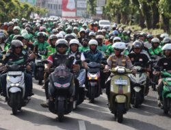 Aksi Damai Polresta Bengkulu bersama Komuitas Ojek Online Bengkulu, Sholat Ghaib dan Konvoi bersama