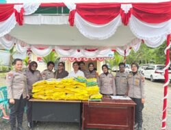 Peringati HUT Polwan ke-77, Polwan Polda Papua Barat Gelar Gerakan Pangan Murah
