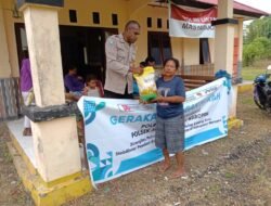 Gerakan Pangan Murah, Polsek Masirei Salurkan 250 Kg Beras SPHP untuk Warga