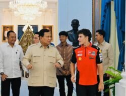 Presiden Prabowo Terima Kunjungan Juara Dunia MotoGP Marc Marquez dan Dua Pembalap Muda Indonesia