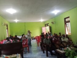 Bhabinkamtibmas Kampung Kanggewot Hadiri Giat Lintas Sektoral Uptd Puskesmas Ambatkwi