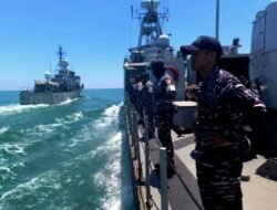 Mantapkan Kemampuan Profesional Prajurit, Tiga Unsur Satkat koarmada II Latihan Bersama Di Perairan Ambalat