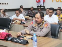 Polda Papua Ikuti Anev Situasi Kamtibmas Terkini Bersama Kapolri Melalui Vicon