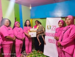 Sambut HKGB ke-73, Bhayangkari Cabang Tolikara Gelar Bakti Sosial untuk Anak Disabilitas