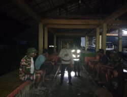 Samapta Polres Sarmi Gelar Patroli Malam, Pastikan Keamanan di Pasar Sentral Mararena