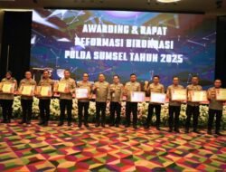 Polda Sumsel Gelar Awarding dan Rapat Reformasi Birokrasi 2025 untuk Percepatan Zona Integritas dan Pelayanan Publik