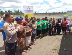 Kapolres Sarmi Hadiri Tanam Perdana Padi Sawah Program Cetak Sawah Rakyat di Bonggo