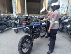 Jelang Nataru, Satlantas Polres Fakfak Tertibkan Knalpot Brong Demi Kenyamanan Bersama