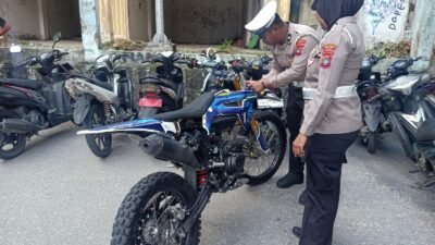 Jelang Nataru, Satlantas Polres Fakfak Tertibkan Knalpot Brong Demi Kenyamanan Bersama
