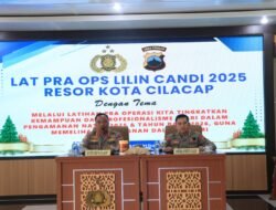 Polresta Cilacap Gelar Latpra Operasi Lilin Candi 2025