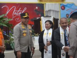 Kapolda Papua Barat Bersama Forkopimda dan Tim Asistensi Mabes Polri Tinjau Pengamanan Ibadah Natal