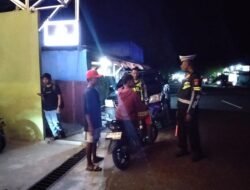 Malam Minggu, Satlantas Polres Waropen Gelar Patroli Blue Light Jaga Kamseltibcar Lantas