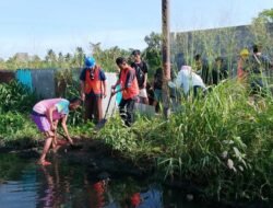 Wujud Kemanunggalan TNI-Rakyat, Babinsa Koramil 01 Bitung Kerja Bakti Bersama Warga Tanjung Merah