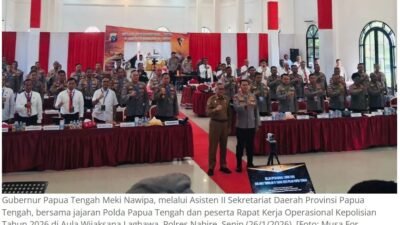 Gubernur Papua Tengah Tegaskan Pentingnya Penguatan Komitmen Polda Jaga Keamanan Daerah