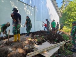 Karya Bakti di Lokasi KDKMP Kauditan Dua, TNI Wujudkan Sinergi Bersama Pemerintah Desa dan Masyarakat