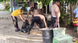 Personel Gabungan Polda Papua Gelar Aksi Bersih Lingkungan di Sejumlah Titik Kota Jayapura
