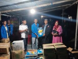 Sinergi Mahasiswa dan Polri, Bantuan Korban Kebakaran Malakuli Disalurkan Malam Hari