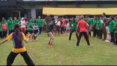 Tumbuhkan Semangat Kebersamaan, Persit KCK Cab. LXII Kodim 1310/Bitung, Olahraga Bersama dan Lomba Permainan Tradisional Peringati HUT Ke-80 Persit