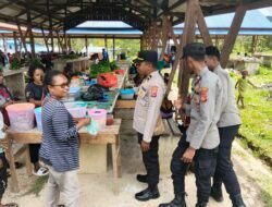 Jaga Kamtibmas, Polres Mamberamo Tengah Patroli Pasar Sentral Kobakma