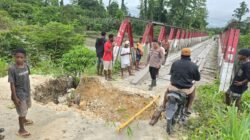 Polres Keerom Tindak Cepat Atasi Tanah Amblas Akibat Luapan Kali Tami