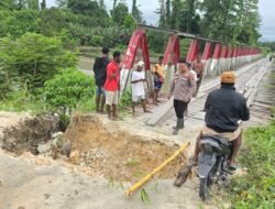 Polres Keerom Tindak Cepat Atasi Tanah Amblas Akibat Luapan Kali Tami