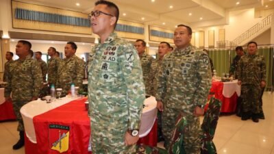 Dandim 1310 Bitung memaparkan Program Indonesia Asri dan Kesiapan MA Yon TP Makawidey Pada Rapim Tingkat Kodam XIII/Merdeka