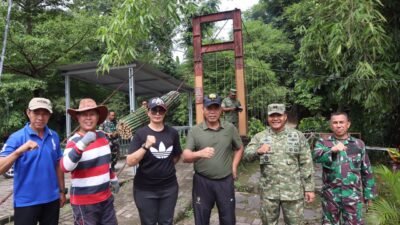 Dandim 1310/Btg Dampingi Danrem 131/Stg Tinjau dan Pastikan Sasaran Pembangunan Jembatan Siap Dibangun