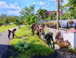 Turun Langsung Bersama Masyarakat, Personel Koramil Jajaran Kodim 1310/Bitung Terus Galakkan Aksi Gerakan Indonesia Asri