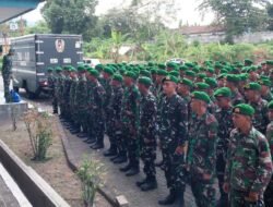 Dandim 1310/Bitung Sambut Kedatangan Prajurit Yonif TP 916/SDY di Lokasi Marshaling Area