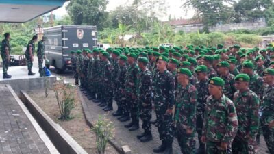 Dandim 1310/Bitung Sambut Kedatangan Prajurit Yonif TP 916/SDY di Lokasi Marshaling Area