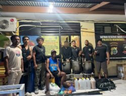 Polresta Manokwari Pengungkapan Produksi Minuman Keras Lokal Jenis Cap Tikus di Distrik Tanah Rubuh