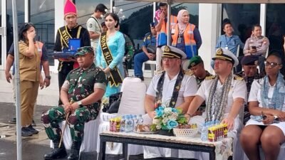 Dorong Sektor Pariwisata ke Kancah Dunia, Dandim 1310/Bitung Bersama Forkopimda Sambut Kedatangan Kapal Pesiar Queen Mary 2
