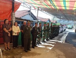 Bentuk Penghargaan Atas Pengabdian, Dandim 1310/Bitung Pimpin Upacara Persemayaman dan Pemakaman Anggota Kodim 1310/Bitung dengan Penuh Khidmat