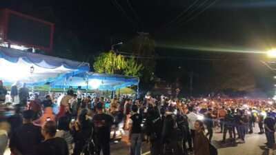 Pastikan Kegiatan Berlangsung Aman dan Lancar, Personel Kodim 1310/Bitung Pengamanan Pawai Takbir Idul Fitri 1447 H di kota Bitung