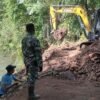 Dengan Dukungan Alat Berat, Pembangunan Jembatan Perintis Garuda di Kelurahan Rap-Rap Wilayah Kodim 1310/Bitung Dipercepat
