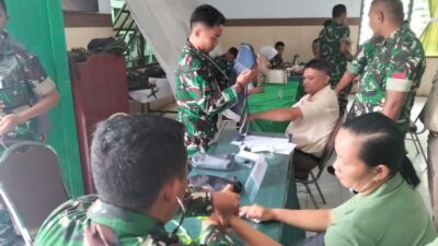 Kenali Bahaya Penyakit Diabetes Melitus dan Hipertensi, Prajurit, PNS dan Persit Kodim 1310/Bitung Terima Penyuluhan Kesehatan