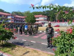 Intensifkan Persiapan Jelang HUT ke-81 RI, Personel Kodim 1310/Bitung dan Pasukan 45 Gelar Latihan Paskibraka Hari Kedua