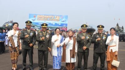 Perkokoh Sinergitas Untuk Memperkuat Komitmen Prajurit, Dandim 1310/Bitung Hadiri Upacara HUT ke-81 TNI di Lanudal Manado