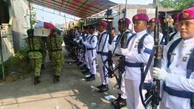 Penuh Khidmat, Kodim 1310/Bitung Gelar Upacara Pemakaman Secara Militer kepada Alm. Serda Purn. Bemmy Agest Tetengean, Sebagai Wujud Penghargaan Atas Pengabdian